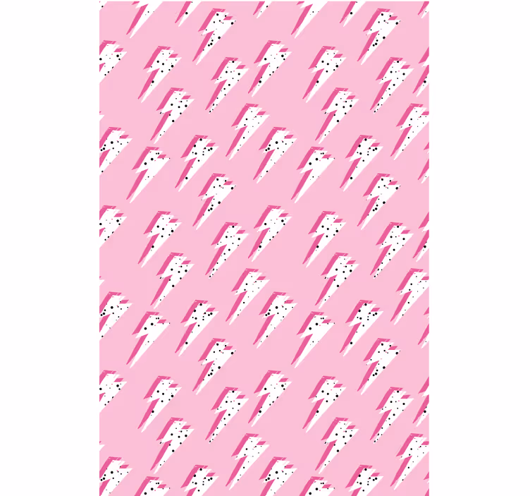 Genç odası duvar kağıdı pembe arka planda beyaz ışınlar - TenStickers