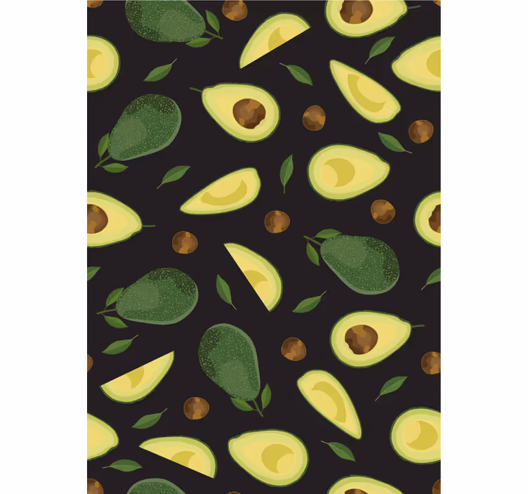 Mutfak duvar kağıdı avokado motifli - TenStickers