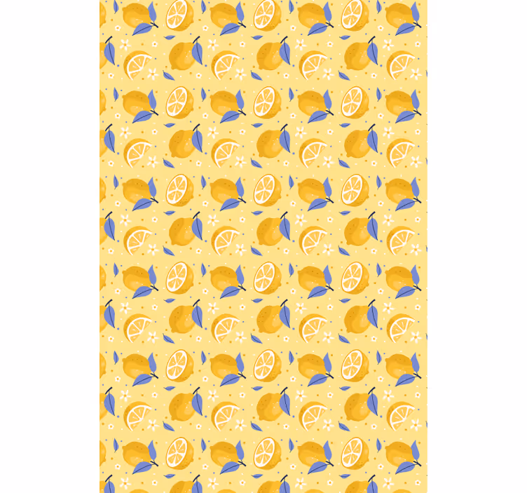 Mutfak duvar kağıdı limon desenli keyif - TenStickers