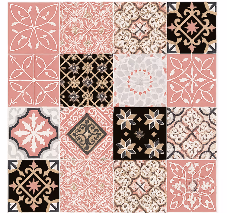 Pembe çimento oturma odası duvar kağıdı - TenStickers