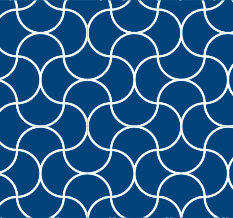 Banyo duvar kağıdı geometrik dalga deseni - TenStickers