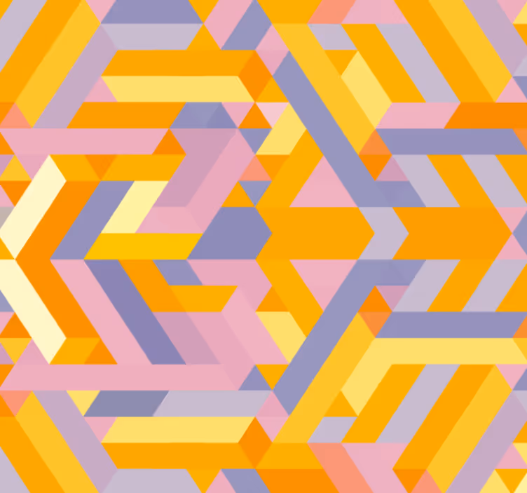 Banyo duvar kağıdı geometrik desen Üst Üste - TenStickers