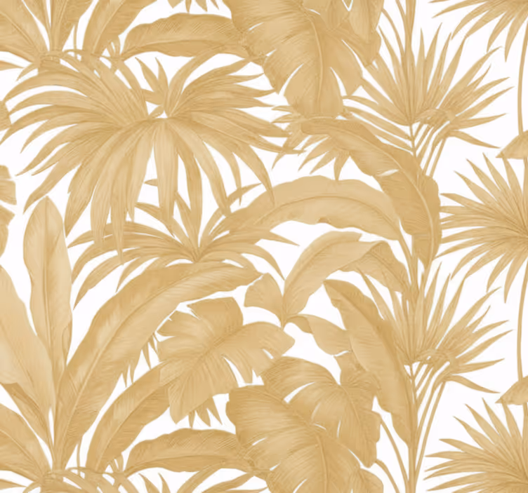Golden palm oturma odası duvar kağıdı - TenStickers