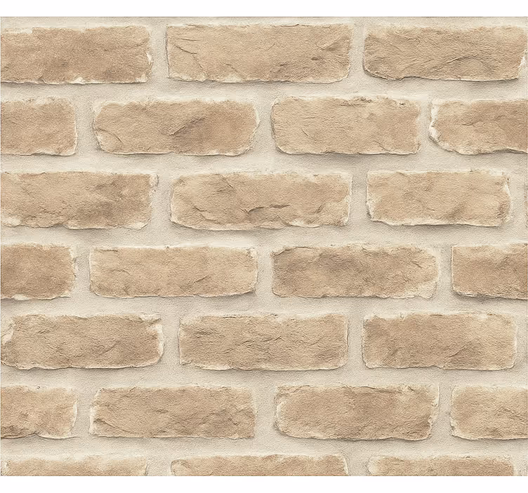 Yetişkin odası duvar kağıdı kaba kumtaşı tuğla - TenStickers