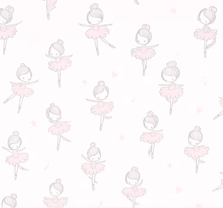 Oturma odası duvar kağıdı sevimli bale dansçısı - TenStickers