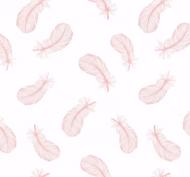 Oturma odası duvar kağıdı pembe tüy deseni - TenStickers