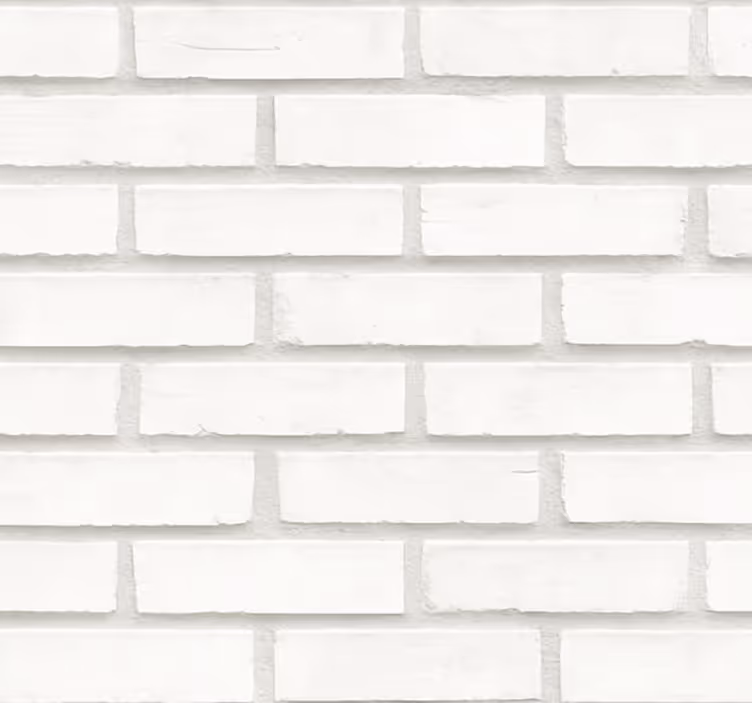Oturma odası duvar kağıdı beyaz tuğla tasarımı - TenStickers