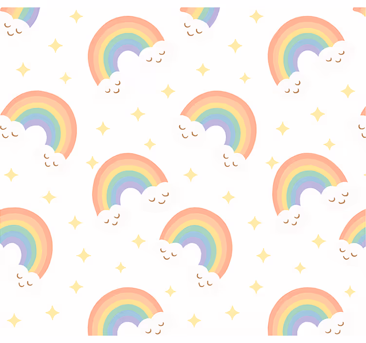 Çocuk odası duvar kağıdı gökkuşağı - TenStickers