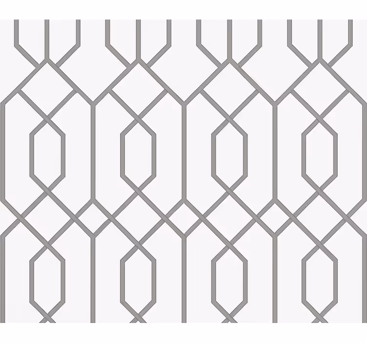 Oturma odası duvar kağıdı gri geometrik - TenStickers