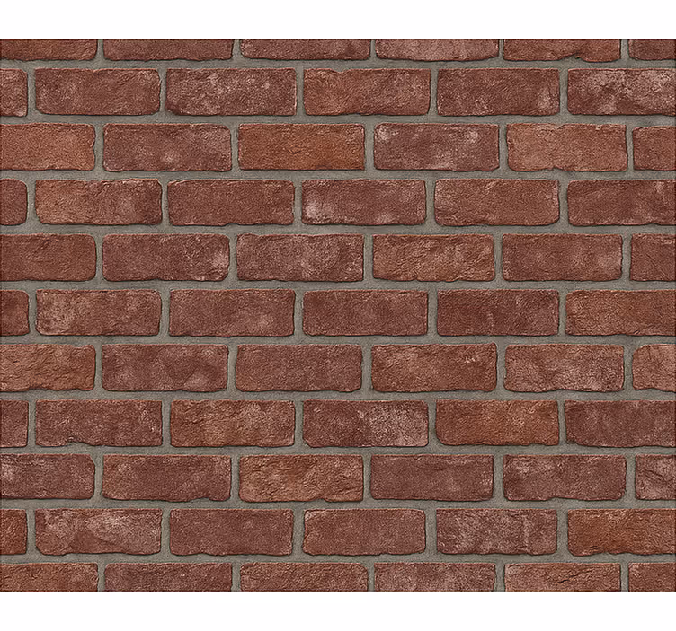 Oturma odası duvar kağıdı endüstriyel kırmızı tuğla - TenStickers
