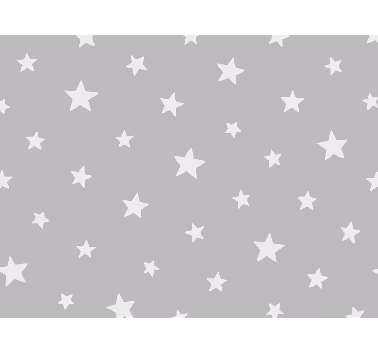 Çocuk odası duvar kağıdı gri yıldız deseni - TenStickers