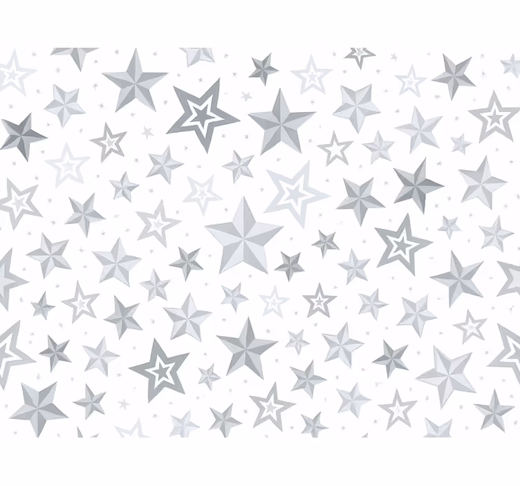 Çocuk odası duvar kağıdı gümüş yıldız deseni - TenStickers