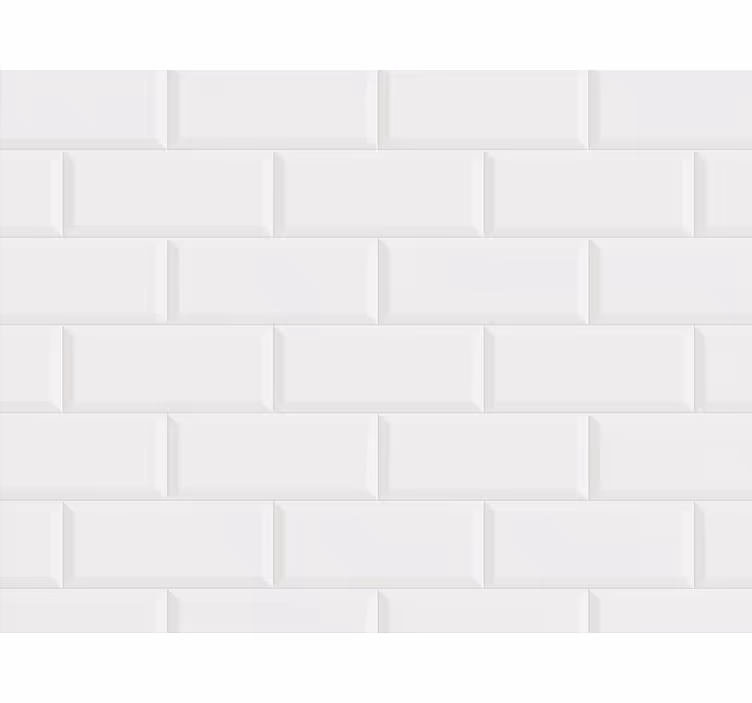 Banyo duvar kağıdı beyaz fayans deseni - TenStickers