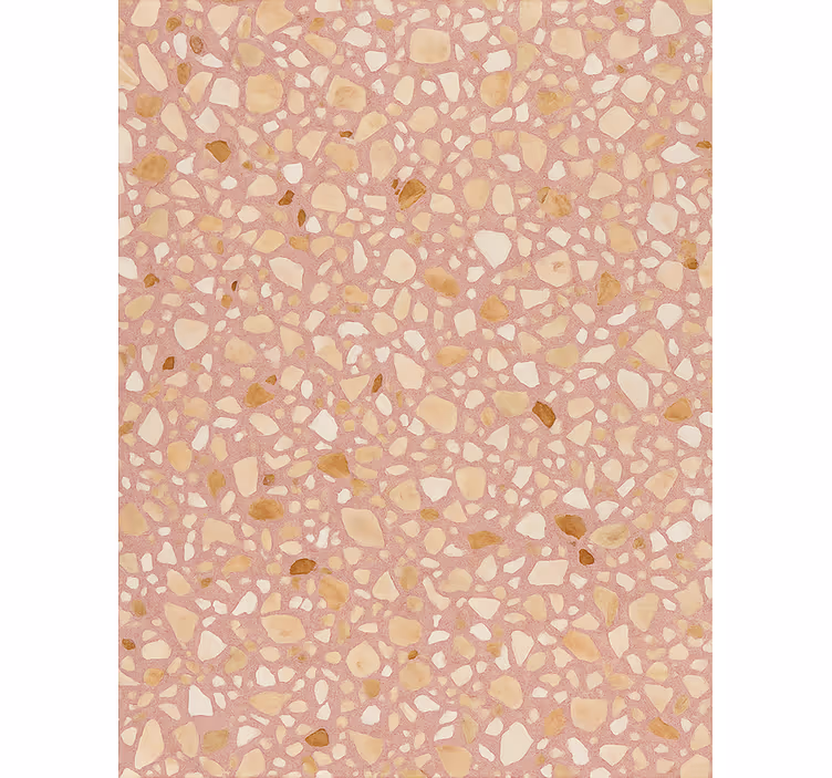 Taş desenli duvar kağıdı rose earth terrazzo - TenStickers