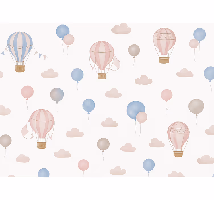 Bebek odası duvar kağıdı pastel rüya balonları - TenStickers