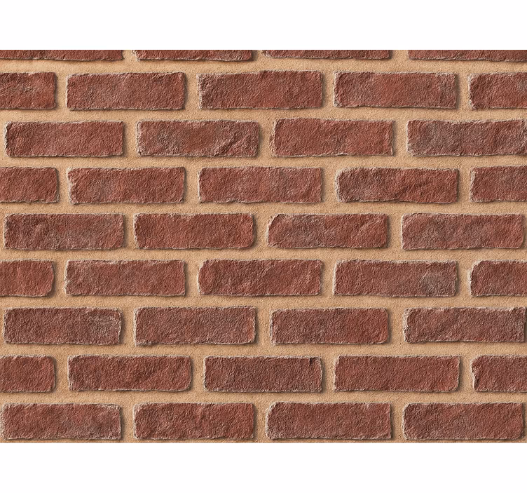 Taklit tuğla duvar kağıdı eski kırmızı tuğla - TenStickers