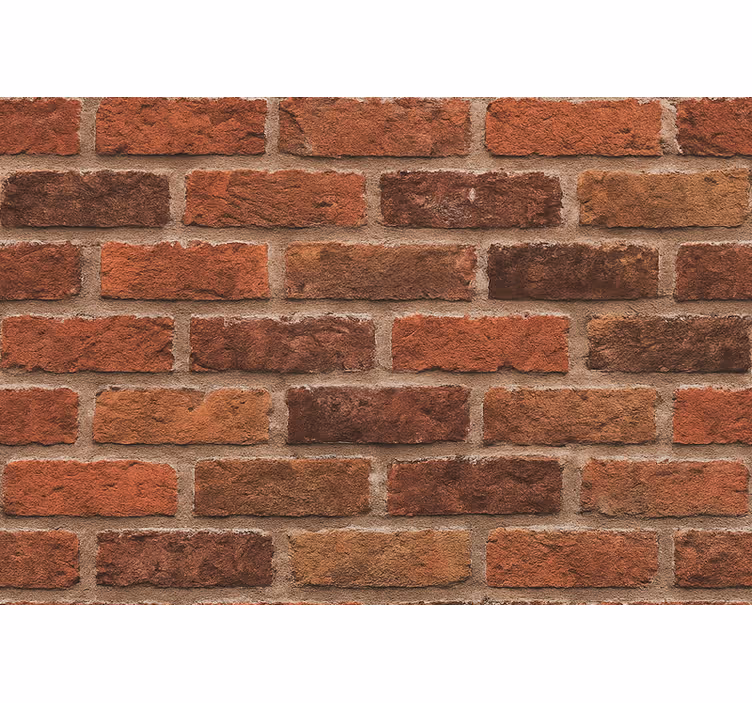 Oturma odası duvar kağıdı kırmızı tuğla deseni - TenStickers