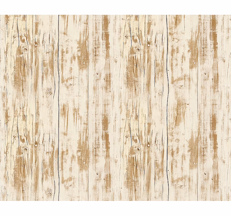 Oturma odası duvar kağıdı beyaz ahşap plank - TenStickers