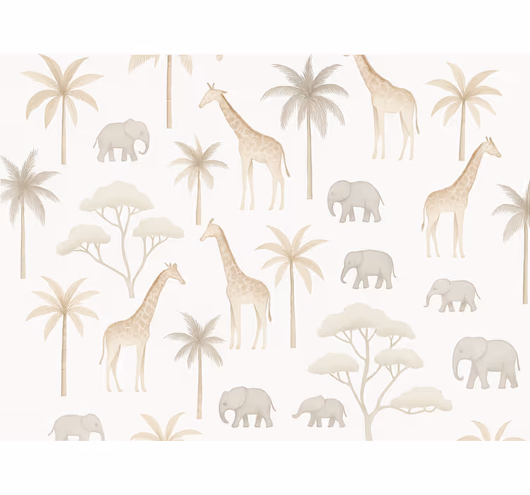 Çocuk odası duvar kağıdı savannah - TenStickers