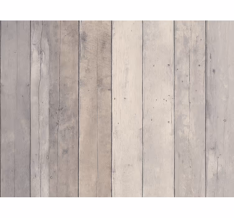 Oturma odası duvar kağıdı yıkanmış ahşap panel efekti - TenStickers