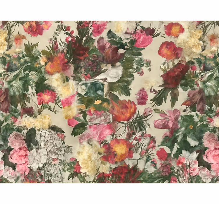 Yetişkin odası duvar kağıdı vintage Çiçekler tablosu - TenStickers