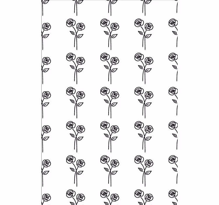 Çiçek süs duvar kağıdı minimal tasarımlı gül çifti - TenStickers