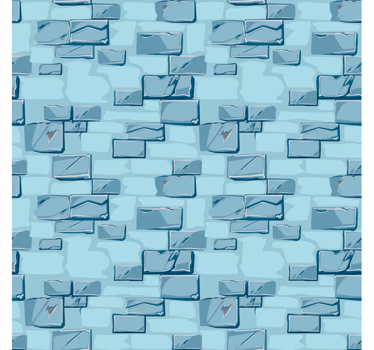 Yetişkin odası duvar kağıdı mavi taş tuğlalar - TenStickers