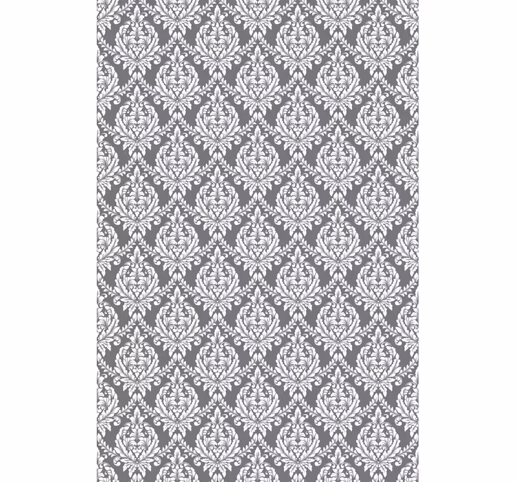 Yetişkin odası duvar kağıdı gri damask deseni - TenStickers