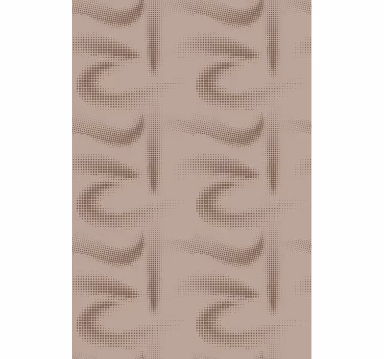 Yetişkin odası duvar kağıdı kahverengi eğrisel desenli - TenStickers