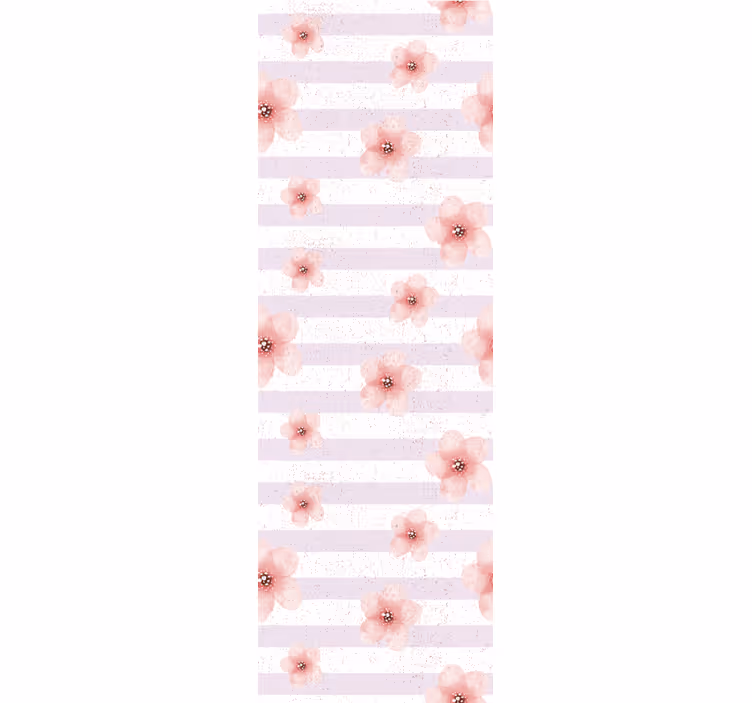 Yatak odası duvar kağıdı - shabby chic dik pembe çizgiler - TenStickers