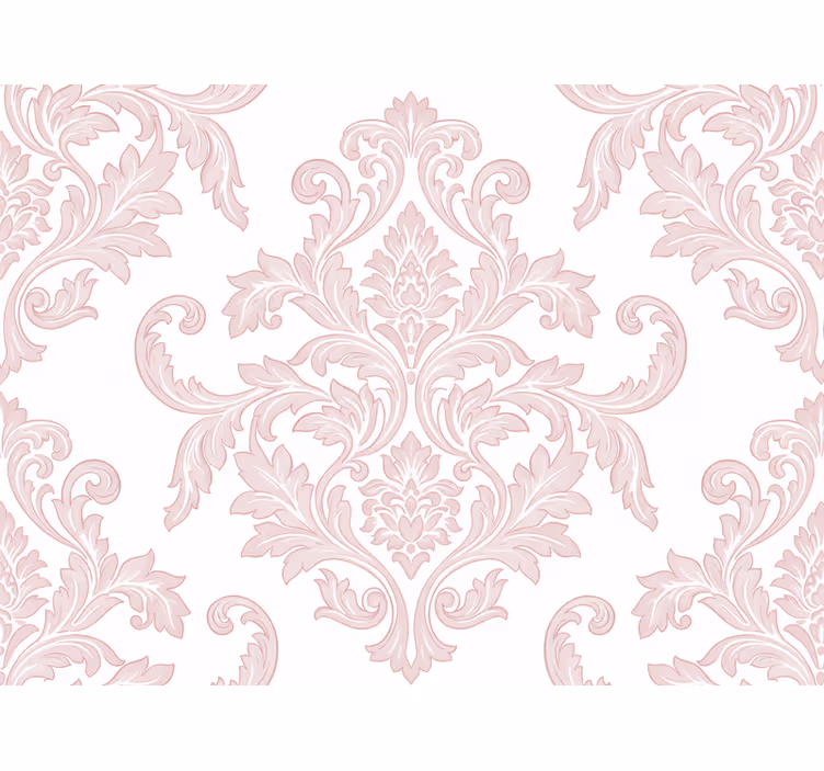 Barok duvar kağıdı - pembe damask paisley - TenStickers