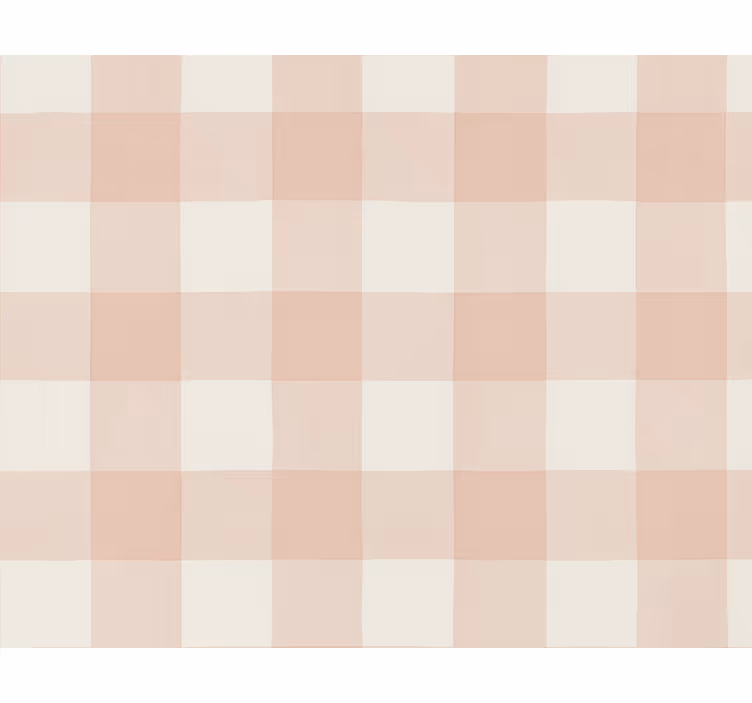 Kare duvar kağıdı solgun pembe gingham İpek - TenStickers