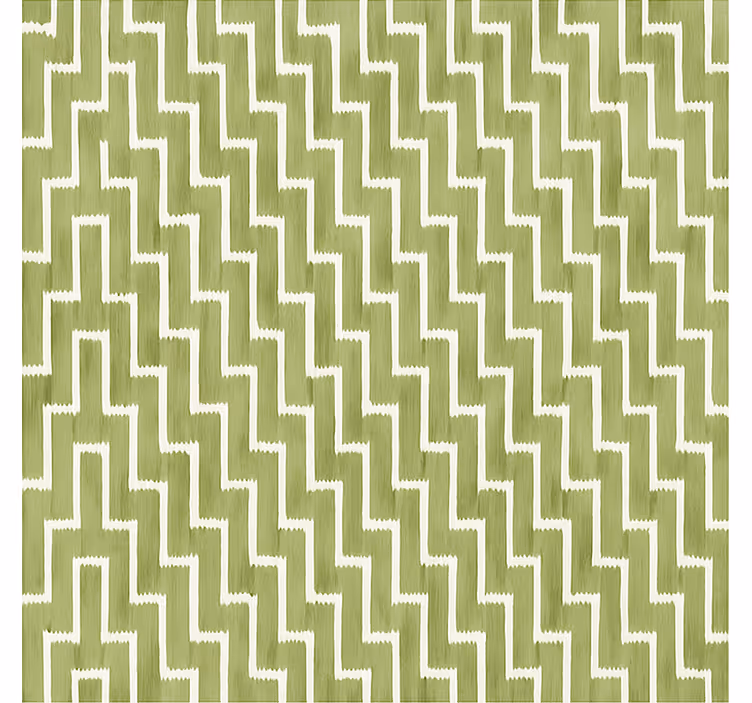 Geometrik duvar kağıdı muddy green İkat deseni - TenStickers