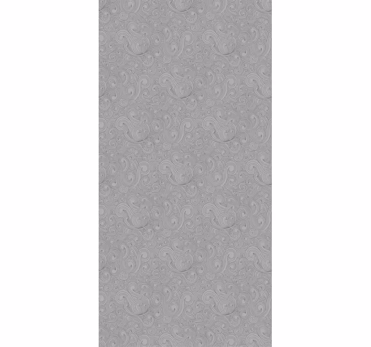 Kırsal duvar kağıdı gri tonlarında çiçek deseni - TenStickers