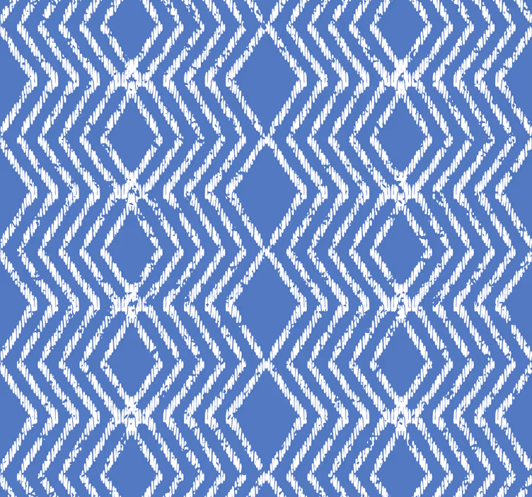 Mavi duvar kağıdı zig zag deseni - TenStickers