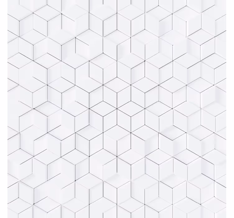 Beyaz duvar kağıdı geometrik desenli yüzey - TenStickers