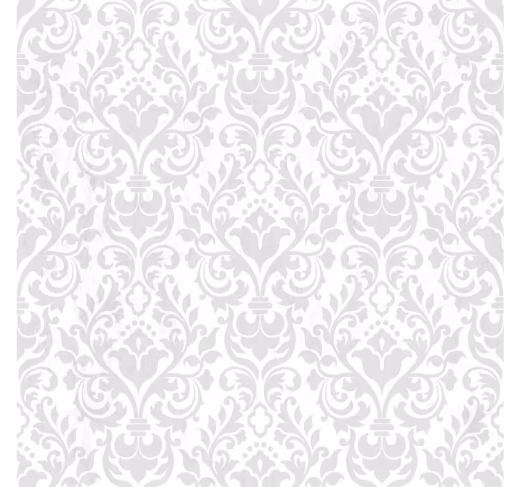 Beyaz duvar kağıdı grunge damask desenli - TenStickers
