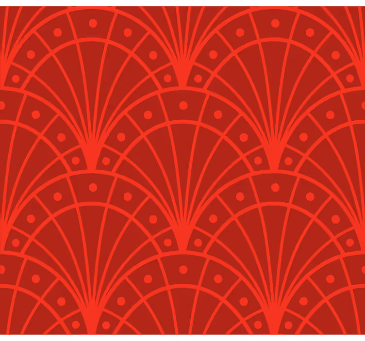 Kırmızı duvar kağıdı şık kırmızı art deco - TenStickers