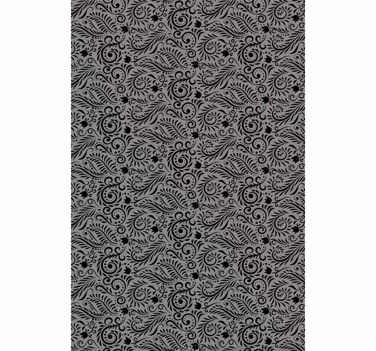 Gri duvar kağıdı süslemeli kıvrım desenleri - TenStickers