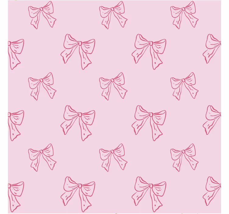 Pembe duvar kağıdı pembe kurdele deseni - TenStickers