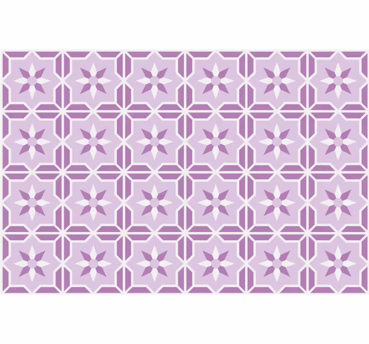 Pembe duvar kağıdı mor geometrik desenli - TenStickers