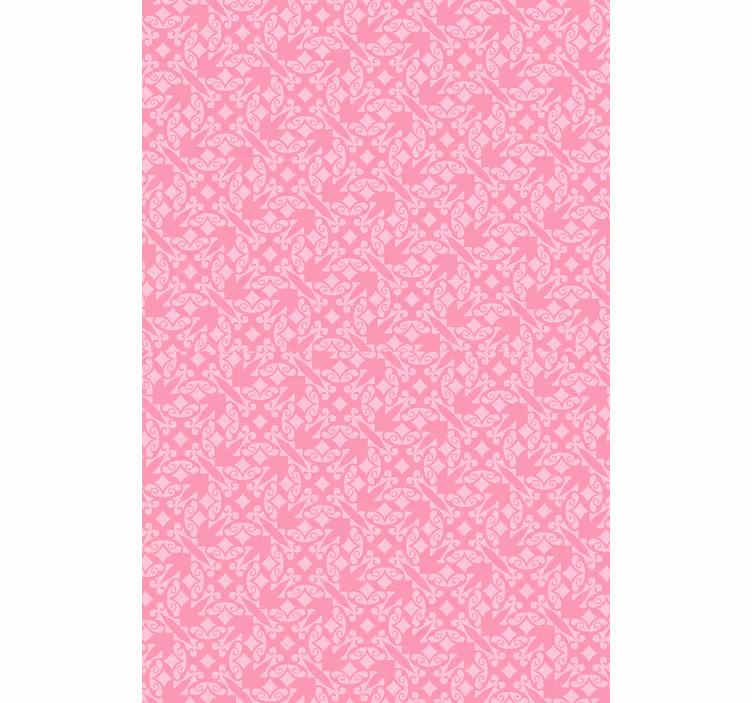 Pembe duvar kağıdı süslü desenli - TenStickers