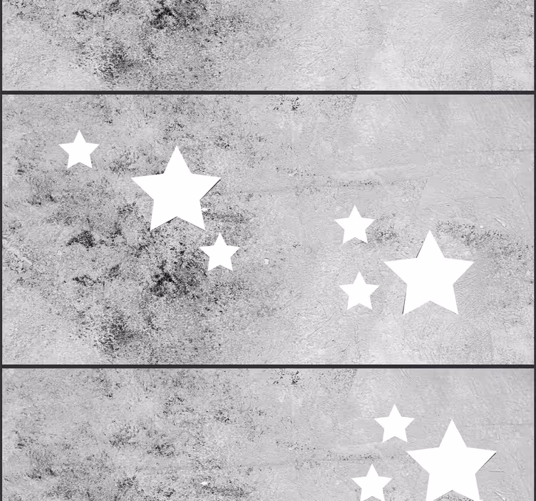 Beton dokulu duvar kağıdı üzerinde yıldız - TenStickers