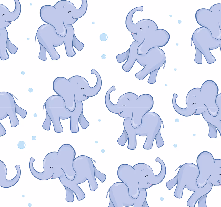 çocuk duvar kağıdı küçük fil ve bubles - TenStickers