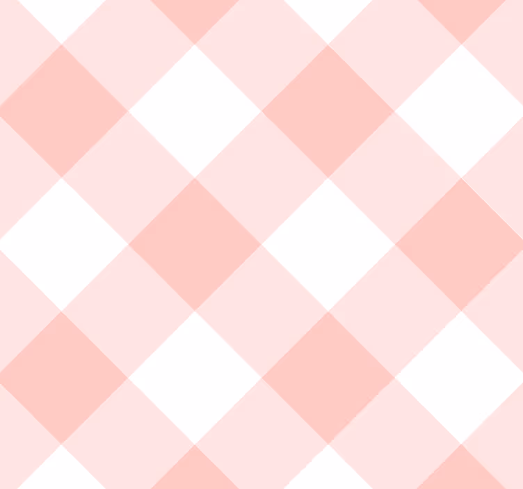 Pembe ve beyaz kare duvar kağıdı - TenStickers