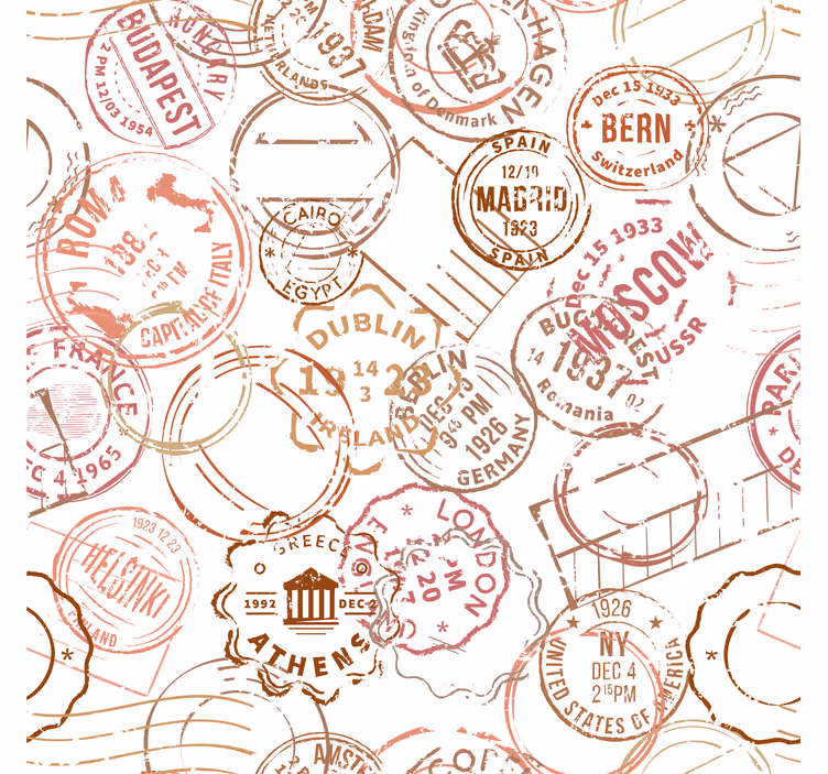 Retro pullar duvar kağıdı - TenStickers