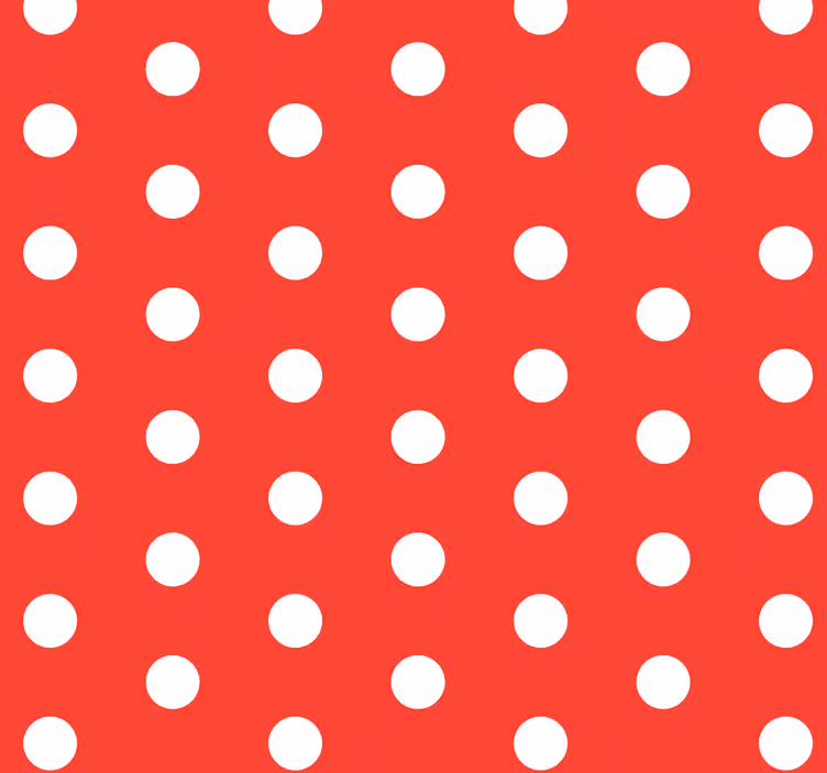 Beyaz puantiyeli kırmızı duvar kağıdı - TenStickers