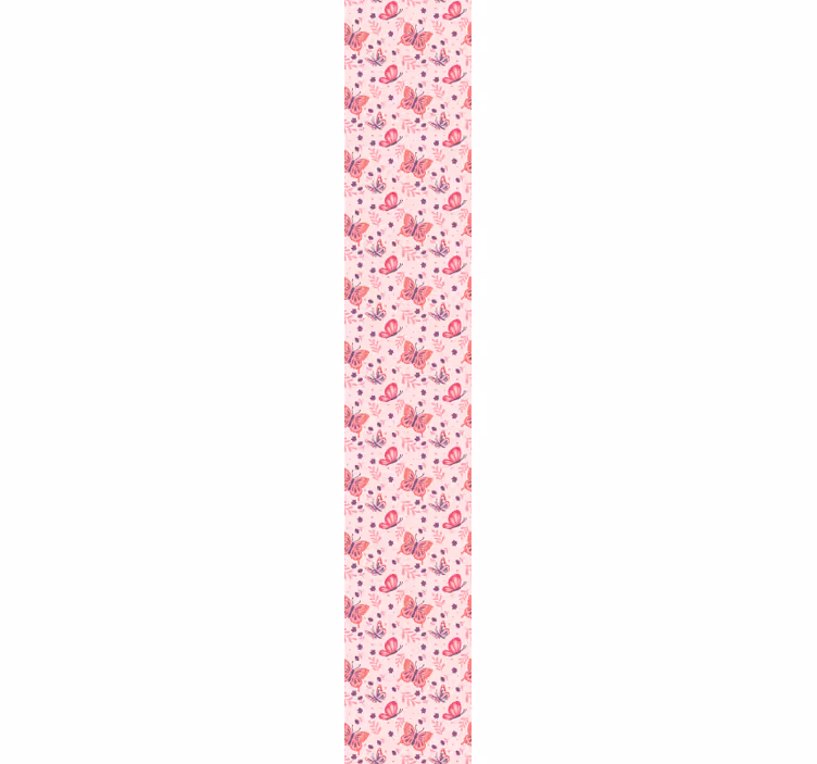 Pembe arka plan kelebek duvar kağıdı - TenStickers