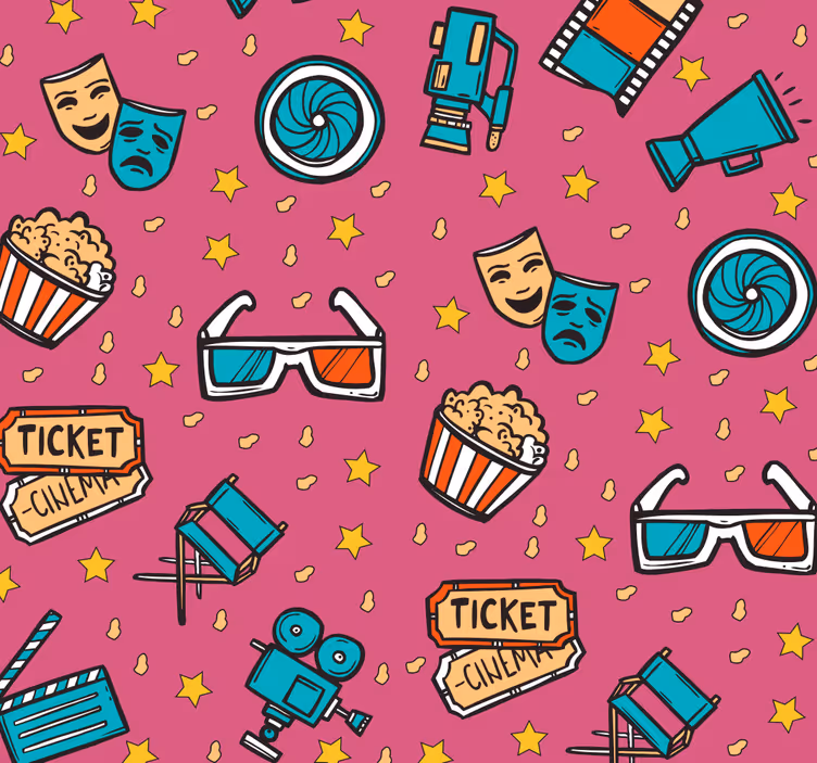 Film gecesi - kız çocuk duvar kağıdı - TenStickers