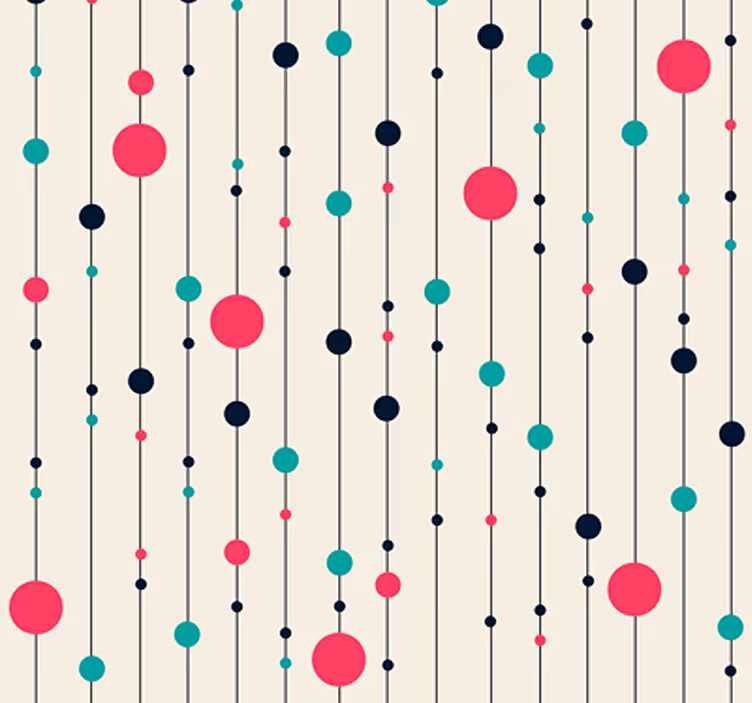Sizin için eğlenceli polka dot duvar kağıdı! - TenStickers